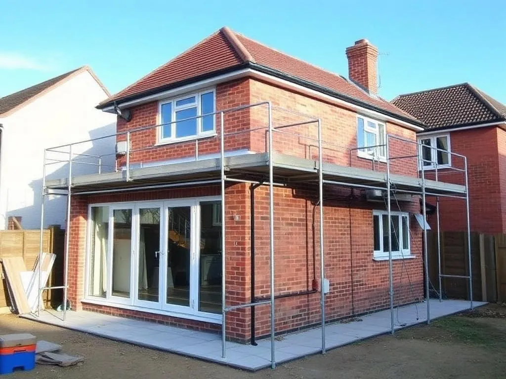 Single-storey extension with a new tiled pitched roof in Great Notley, Essex